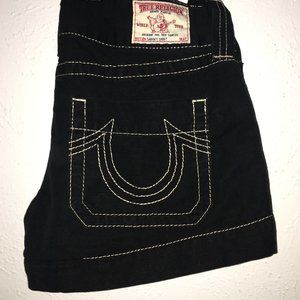 True Religion Black Shorts